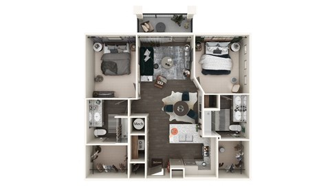 The Meck Floor Plan at The Address Galleria, Matthews